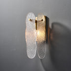 Ice Sculpture Glass Wall Sconce-wall sconce for bedroom,wall sconce for dining roo-Manorlights