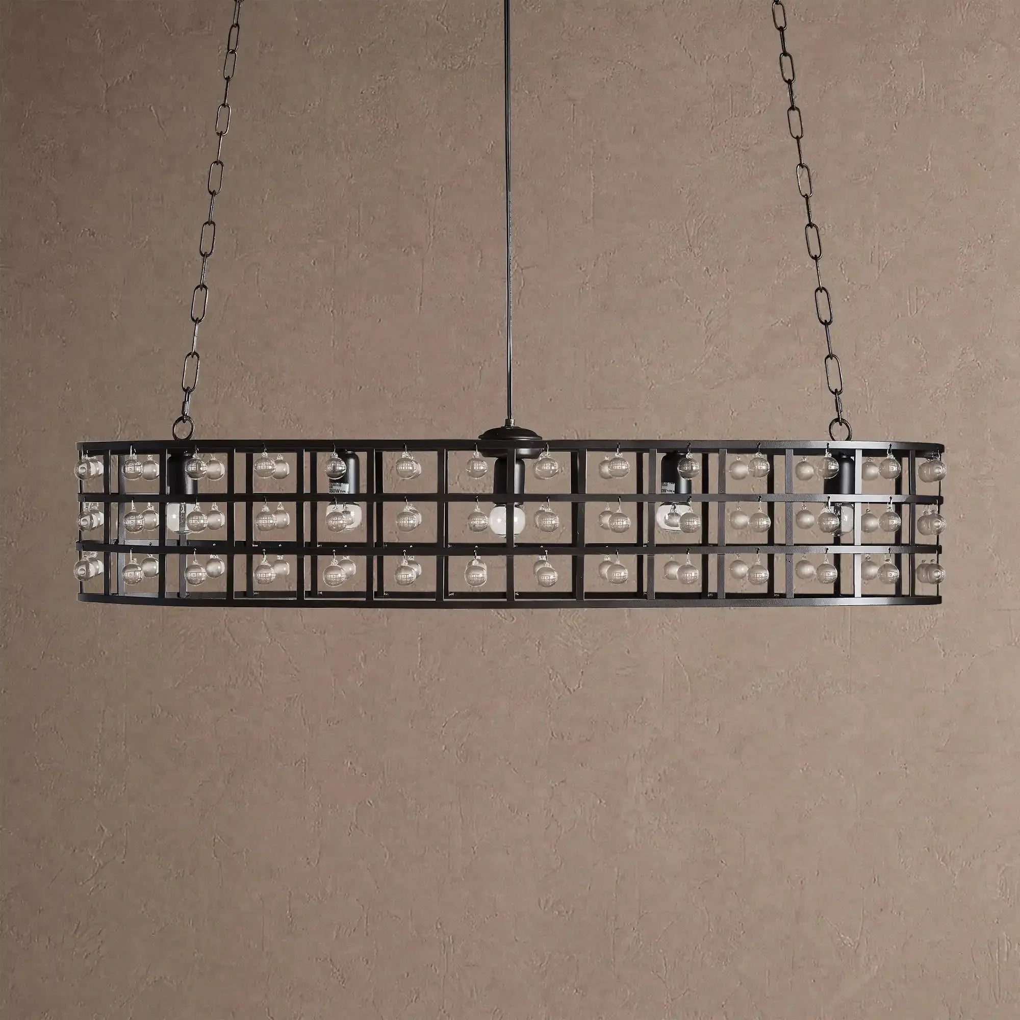 La Caged 5-Light Oval Chandelier - Silver ClayBlushlighting