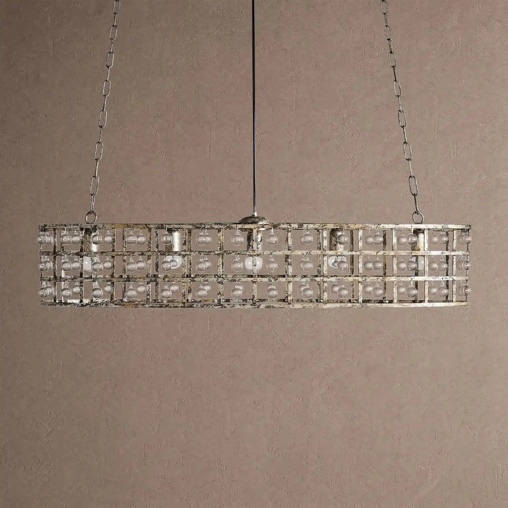La Caged 5-Light Oval Chandelier - Silver ClayBlushlighting