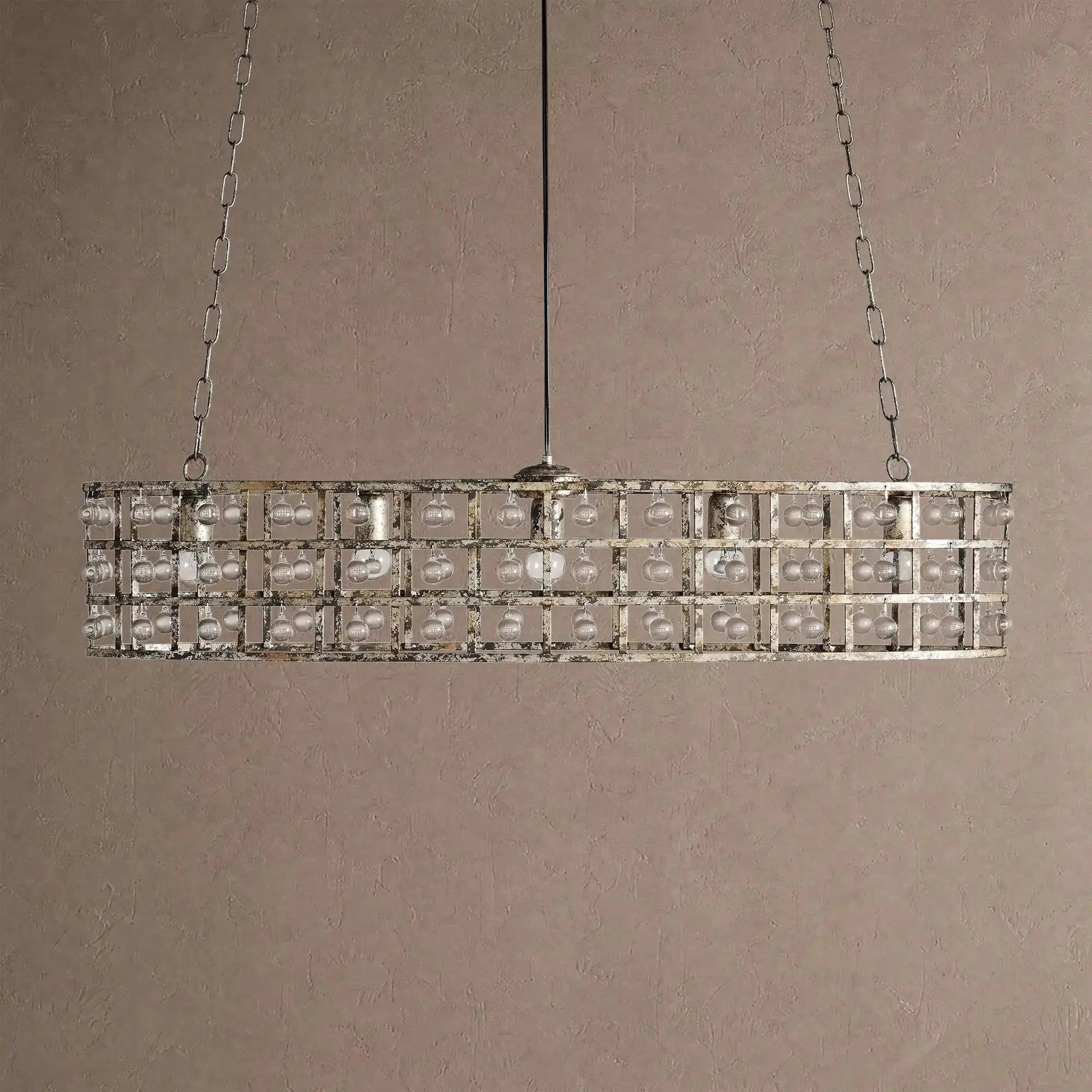 La Caged 5-Light Oval Chandelier - Silver ClayBlushlighting