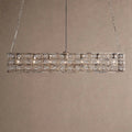 La Caged Rectangular Chandelier 7-Light - Silver ClayBlushlighting