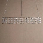 La Caged Rectangular Chandelier 7-Light - BlackBlushlighting