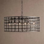 La Caged Round Chandelier 6/8/12 Light - 8-LightBlackBlushlighting