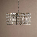 La Caged Round Chandelier 6/8/12 Light - 6-LightSilver ClayBlushlighting