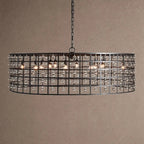 La Caged Round Chandelier 6/8/12 Light - 12-LightBlackBlushlighting
