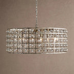 La Caged Round Chandelier 6/8/12 Light - 8-LightSilver ClayBlushlighting