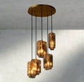 Lacour Amber Glass Cluster Chandelier