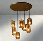 Lacour Amber Glass Cluster Chandelier