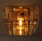 Lacour Amber Glass Flushmount