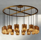 Lacour Amber Glass Round Chandelier