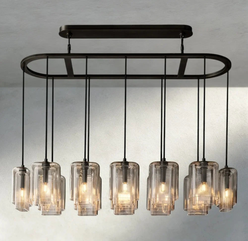 Lacour Clear Glass Linear Chandelier