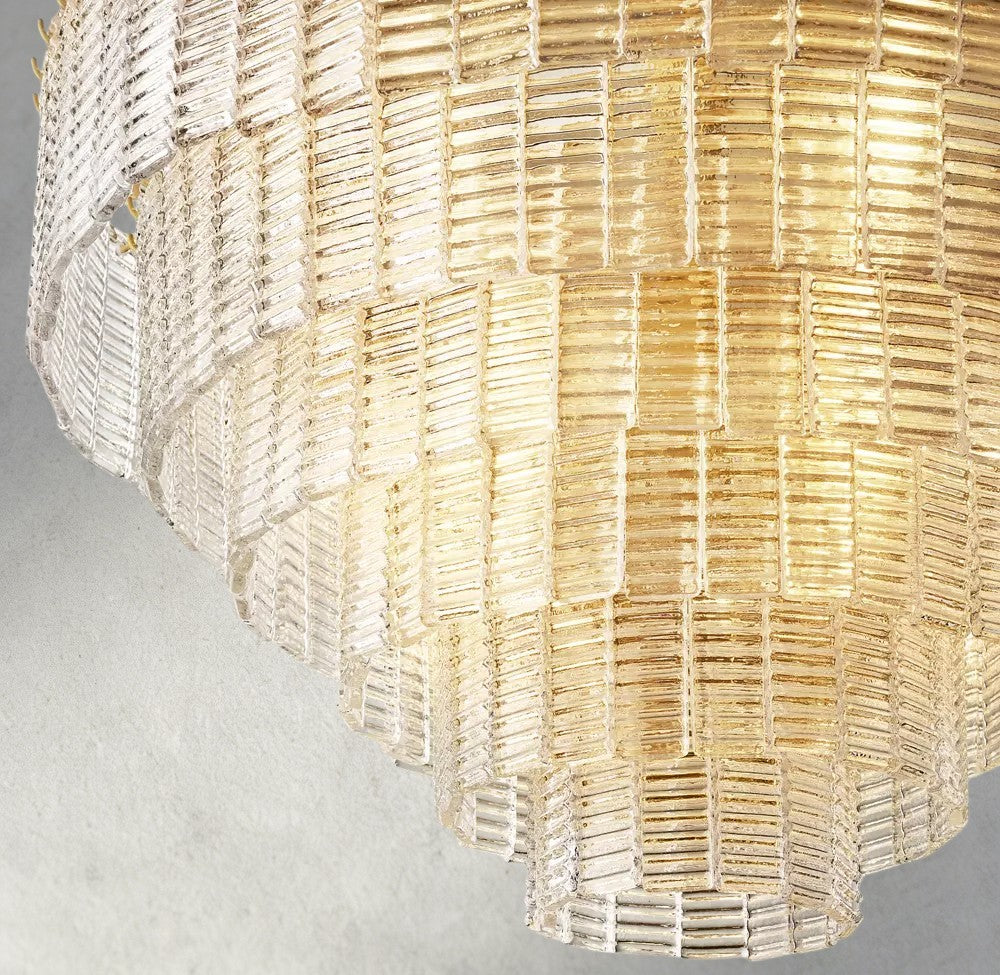 Sirene Clear Glass Round Chandelier 41", 52", 65"-chandelier-Manorlights