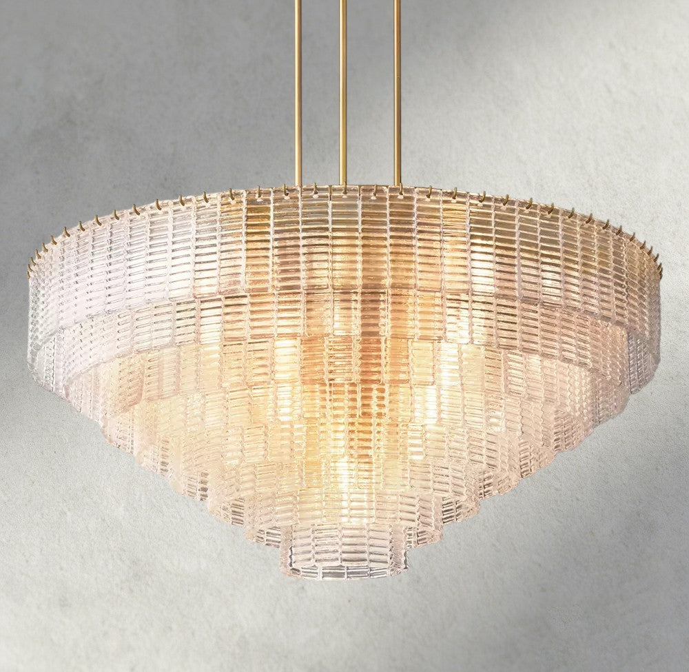 Sirene Clear Glass Round Chandelier 41", 52", 65"-chandelier-Manorlights