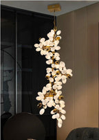 Large Branch Copper Chandelier with Grape Shape Bulbs Unique and Creative Light Fixture for Staircase/ Duplex/ High Ceiling Living Room/ Restaurant - H 78.7" * D 29.5"Warm LightManorlights
