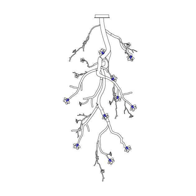 Large Long Branch Flower Chandelier-Manorlights