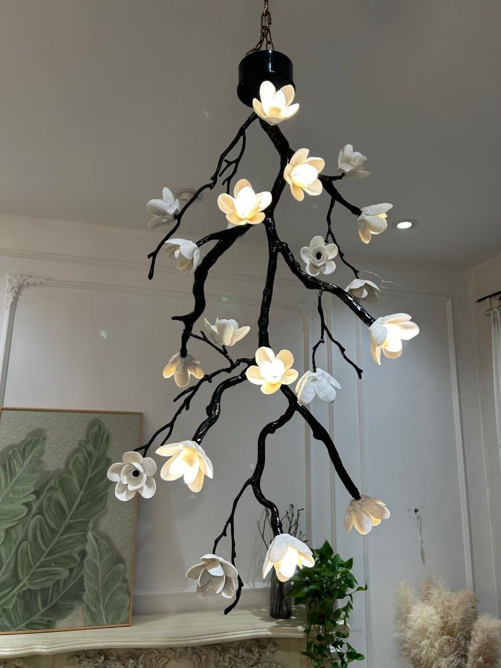 Large Long Branch Flower Chandelier-Manorlights