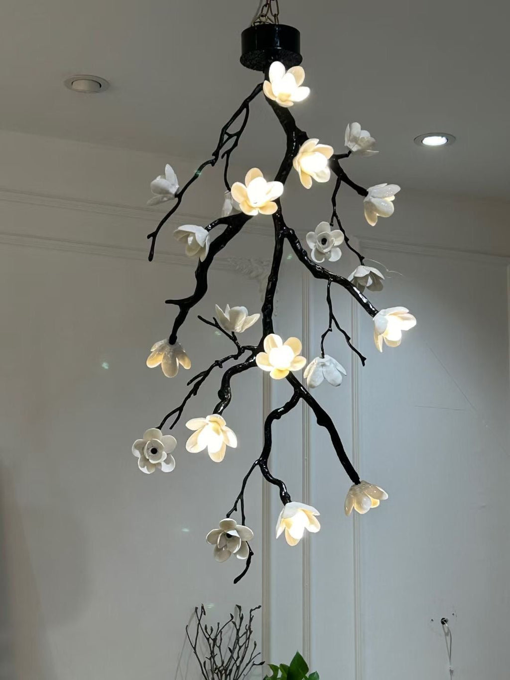 Large Long Branch Flower Chandelier-Manorlights