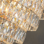 Large Staircase Crystal Chandelier Living Room Ceiling Light Fixture For Hotel Entrance In Gold Finish-Chandeliers- -  Manorlights- -  Manorlights