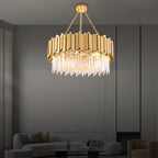 Astra Gold/Chrome Crystal Chandelier for Living Room & Dining Room-Crystal Chandelier-Manorlights