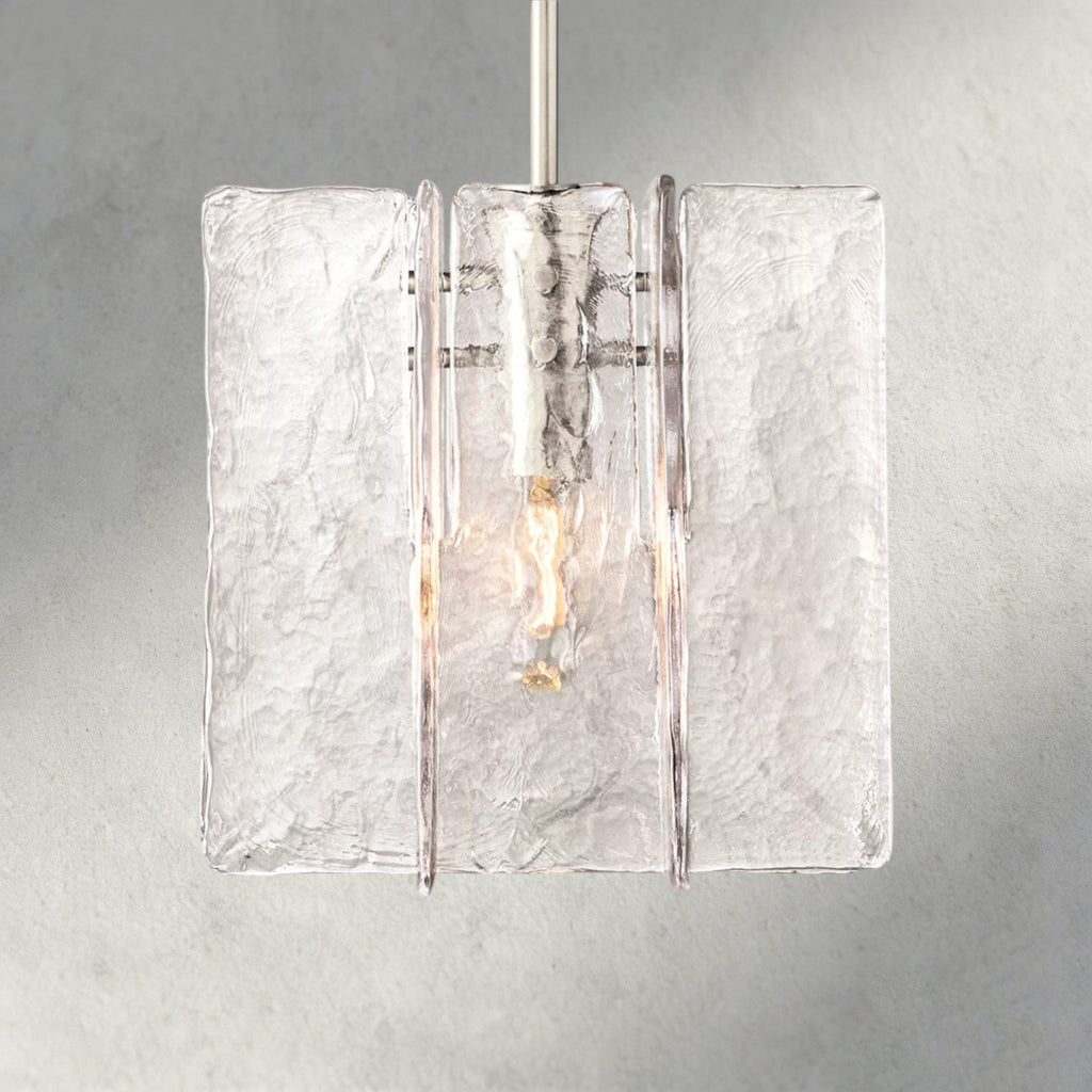 Lattice Clear Glass Pendant-Pendant Light-Manorlights