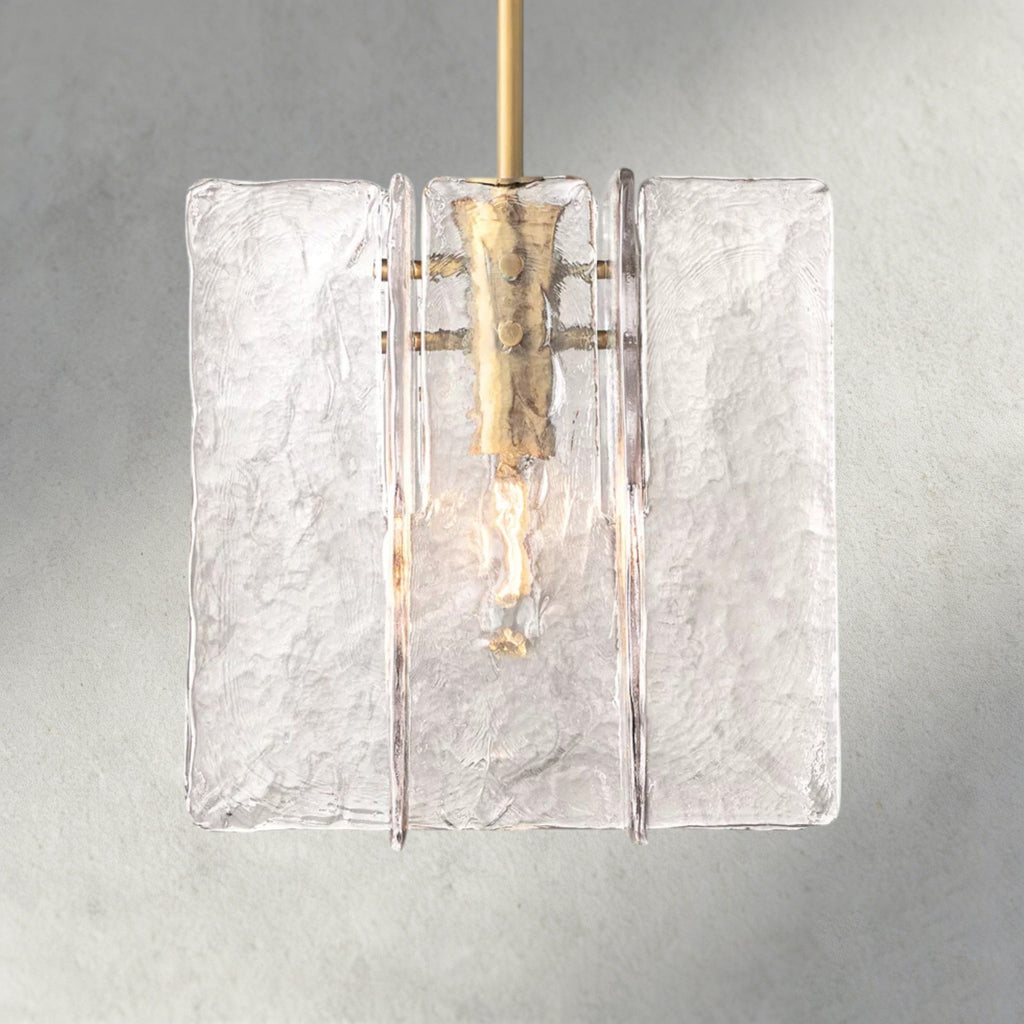Lattice Clear Glass Pendant-Pendant Light-Manorlights