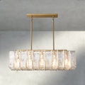 Lattice Clear Glass Rectangular Chandelier 49", 67"-Chandelier-Manorlights