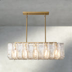 Lattice Clear Glass Rectangular Chandelier 49", 67"-Chandelier-Manorlights