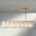 Lattice Clear Glass Rectangular Chandelier 49", 67"-Chandelier-Manorlights