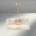 Lattice Clear Glass Round Chandelier 37", 48"-Chandelier-Manorlights
