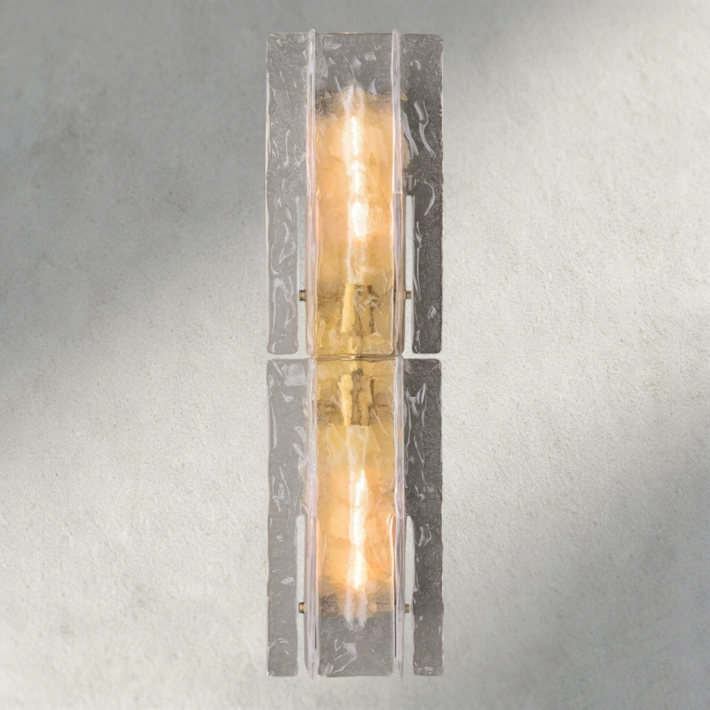 Lattice Clear Glass Sconce 15", 30"-Wall Sconce-Manorlights