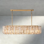 Lattice Smoke Glass Linear Chandelier 49", 67"-Chandelier-Manorlights