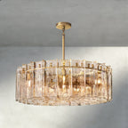 Lattice Smoke Glass Round Chandelier 37", 48"-Chandelier-Manorlights