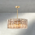 Lattice Smoke Glass Round Chandelier 37", 48"-Chandelier-Manorlights