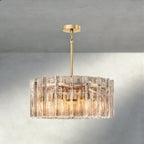 Lattice Smoke Glass Round Chandelier 37", 48"-Chandelier-Manorlights