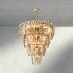 Lattice Smoke Glass Tiered Round Chandelier 36", 47"-Chandelier-Manorlights