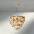 Lattice Smoke Glass Tiered Round Chandelier 36", 47"-Chandelier-Manorlights