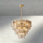 Lattice Smoke Glass Tiered Round Chandelier 36", 47"-Chandelier-Manorlights