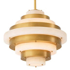 Lazzari Alabaster Chandelier 24" D - Dia24 x H21 in Manorlights