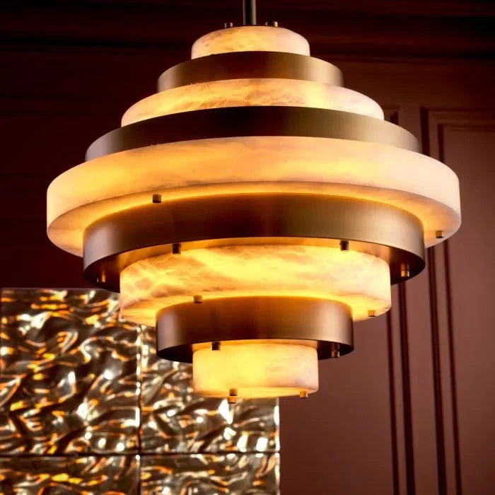 Lazzari Alabaster Chandelier 24" D - Dia24 x H21 in Manorlights