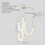 Lexi Modern Acrylic Orb Chandelier - Warm white 3000KManor Lights