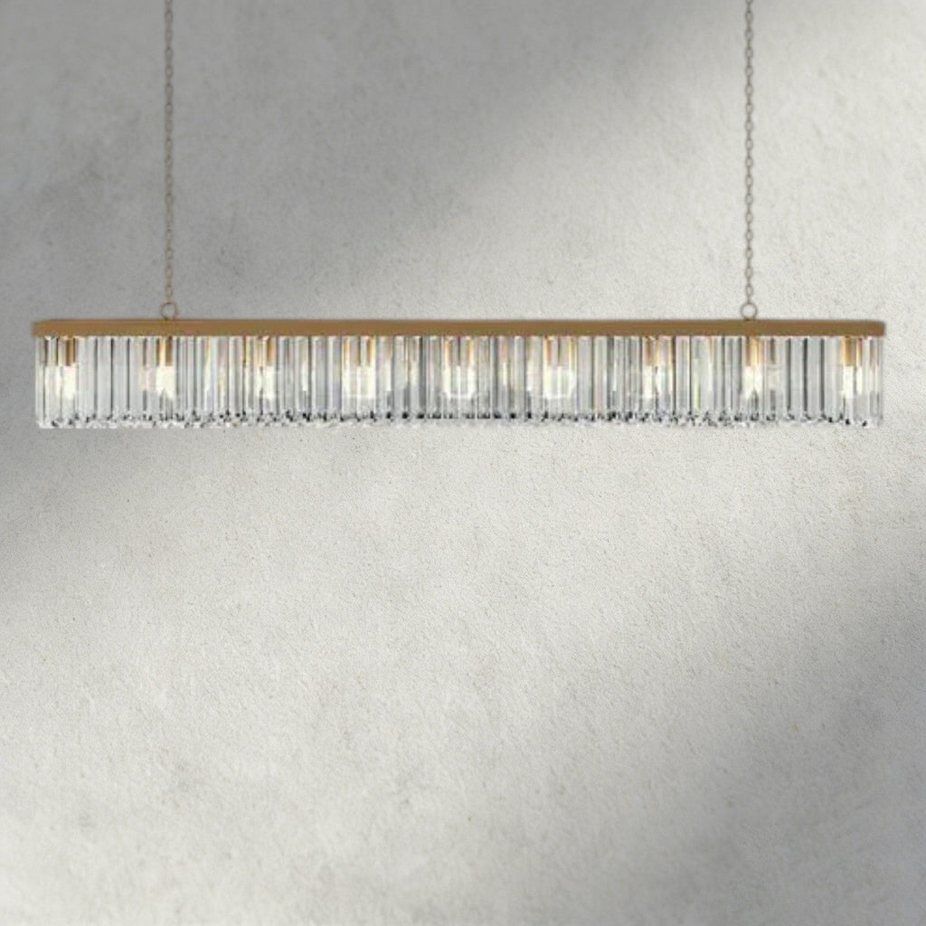 72" / Brass Leyland Rectangular Chandelier 60", 71.5"