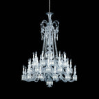 Light Luxury Classic Long Version Tiered Candle Light Crystal Chandelier for High-ceiling Rooms/Living Room - 36 Lights/D51.18"*H67.32"Without LampshadeWarm LightManorlights