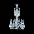 Light Luxury Classic Long Version Tiered Candle Light Crystal Chandelier for High-ceiling Rooms/Living Room - 8 Lights/D26.38"*H44.49"Without LampshadeWarm LightManorlights