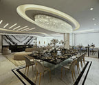 Light Luxury Round/Oval Flush Mount Crystal Chandelier-Chandeliers-Manorlights