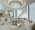 Light Luxury Round/Oval Flush Mount Crystal Chandelier-Chandeliers-Manorlights