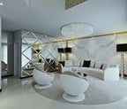 Light Luxury Round/Oval Flush Mount Crystal Chandelier-Chandeliers-Manorlights