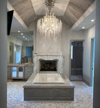 Light Luxury Silver Flower Branch Chandelier with Icicle Details for Bedroom Dining Room and Hallway - 9 Lights/D 23.6"*H 27.8"Warm LightManorlights