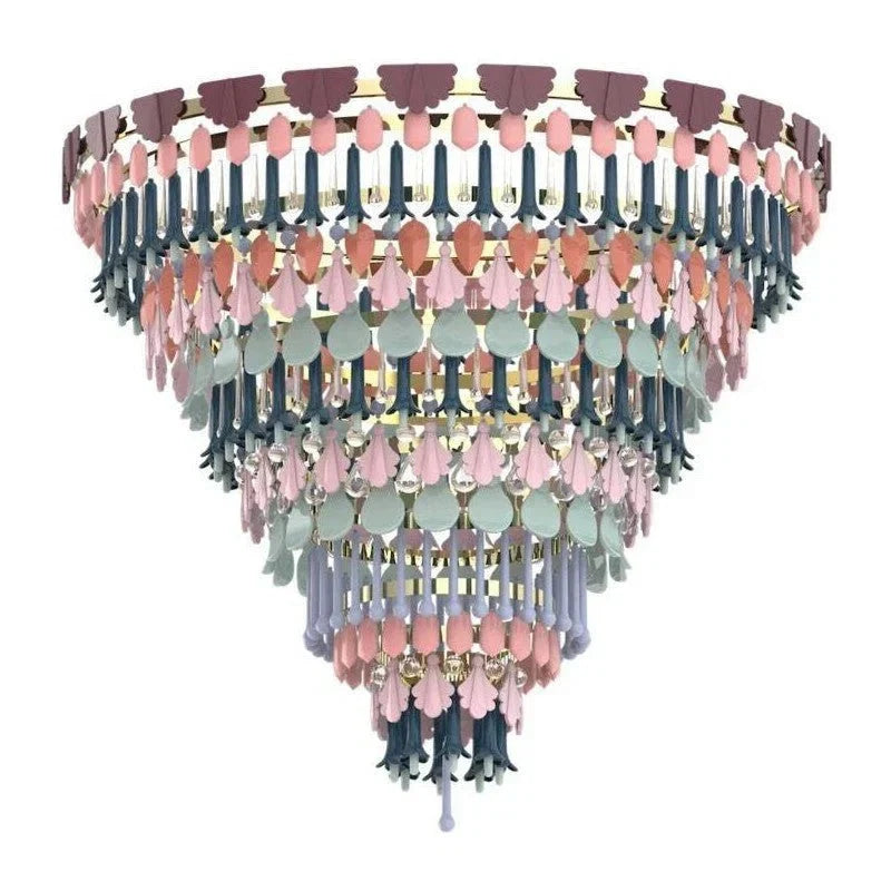 Lladro Seasons Chandelier - FallLargeBlushlighting