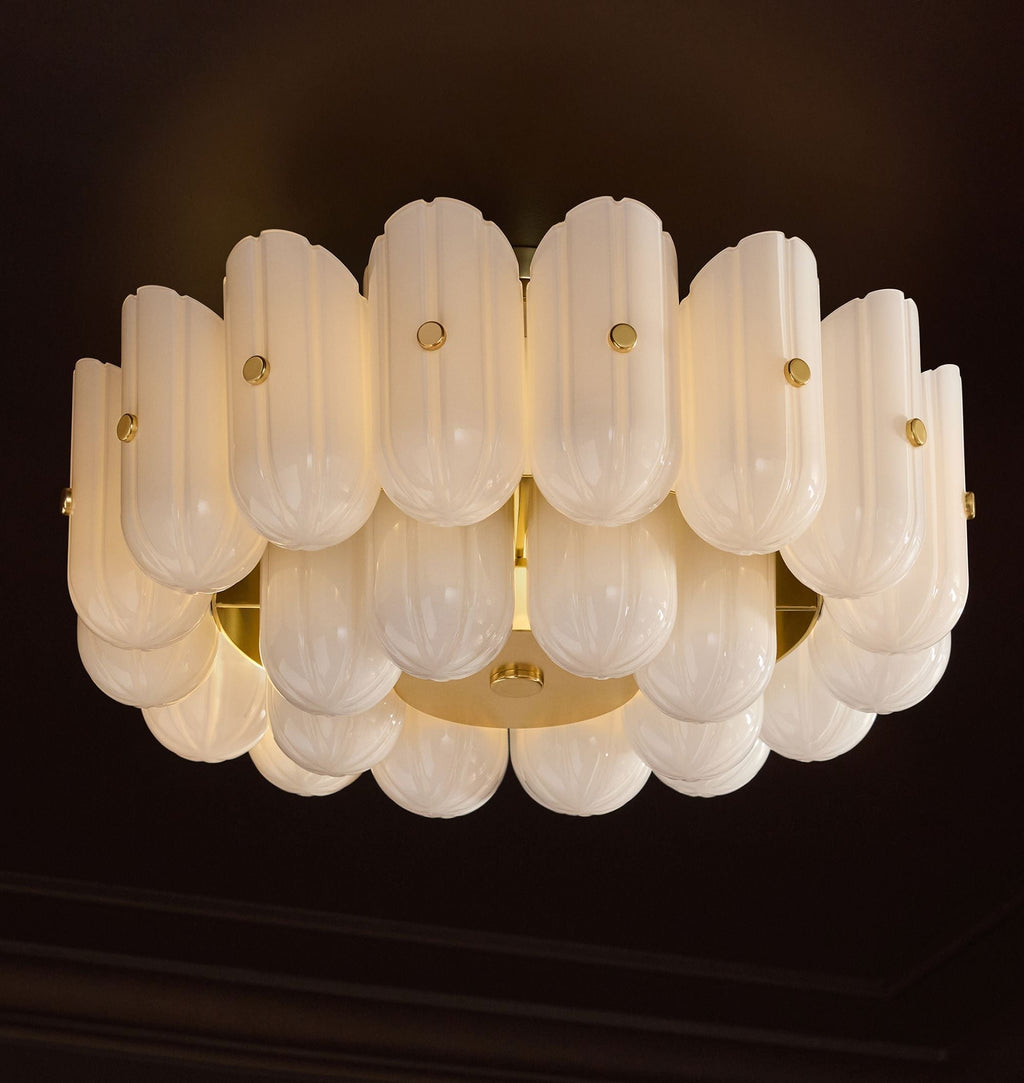Lorna LED Double Tier Flush Mount 25"-Chandelier-Manorlights