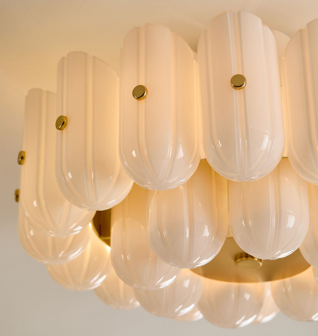 Lorna LED Double Tier Flush Mount 25"-Chandelier-Manorlights